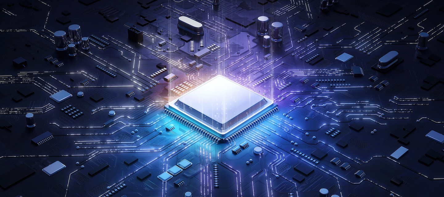 futuristic picture of a CPU on a circuit board